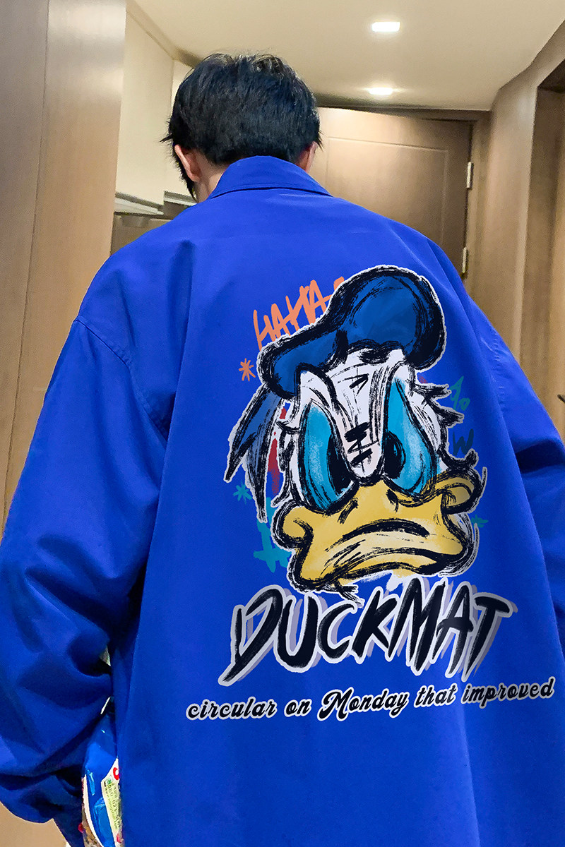 夏季新款港风潮男卡通印花衬衫宽松大码长袖衬衣男潮流CS2338-P45,男装衬衫,电商B295