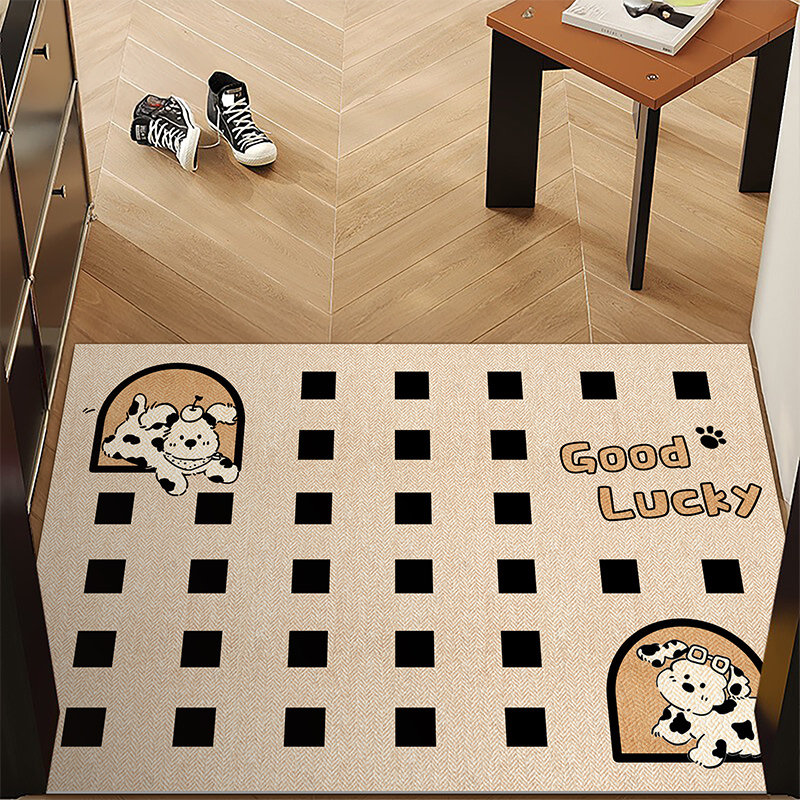 卡通进门地垫入户玄关垫可擦免洗防滑脚垫可裁剪皮革地毯PVC垫子