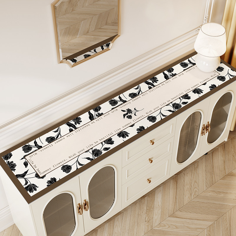 法式轻奢高级感电视柜餐柜桌垫台面保护垫鞋柜酒柜防脏桌布垫子