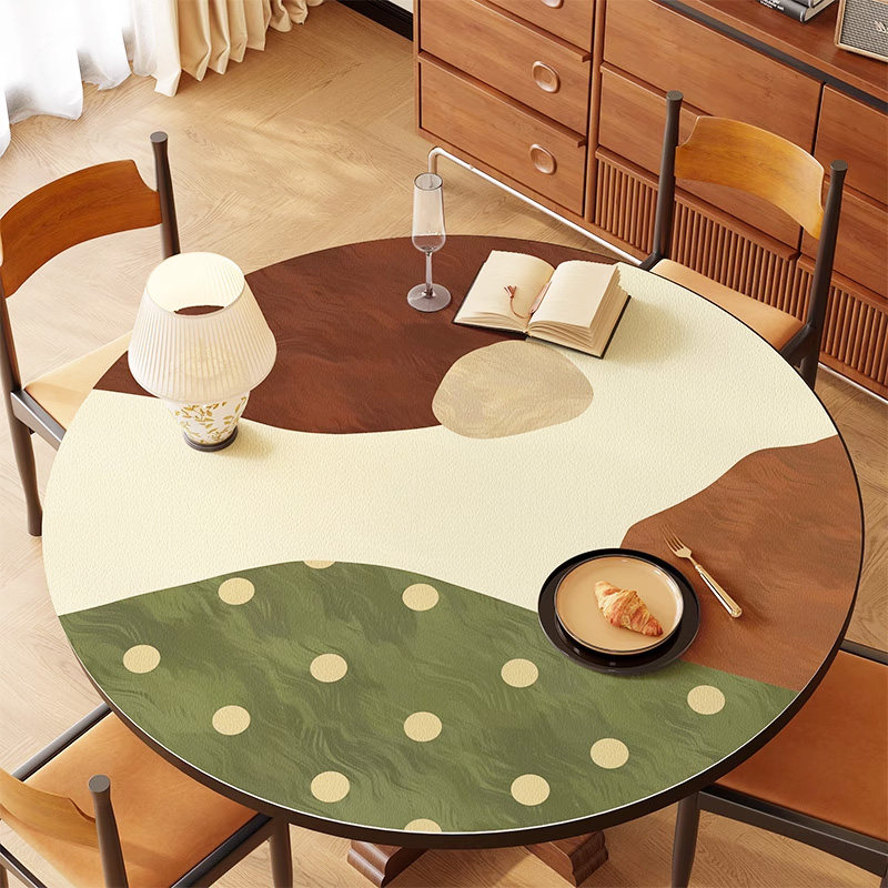 美式多巴胺圆桌垫防水防油防烫免洗圆桌布圆形餐桌垫茶几新款定制,居家布艺,桌布,淘宝优惠券,粉丝福利购,淘宝优惠卷