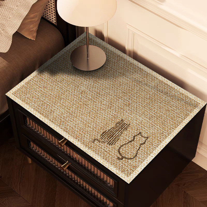 日式原木风床头柜保护垫子防水盖布高级防尘罩冰箱盖垫洗衣机盖巾,居家布艺,桌布,淘宝优惠券,粉丝福利购,淘宝优惠卷