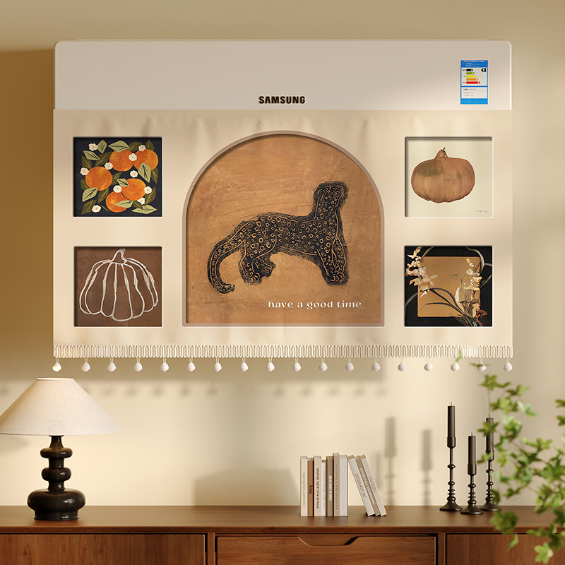 中古风空调挡风帘冷气防直吹防尘罩布壁挂式坐月子婴儿加厚挡风板,居家布艺,空调罩,淘宝优惠券,粉丝福利购,淘宝优惠卷