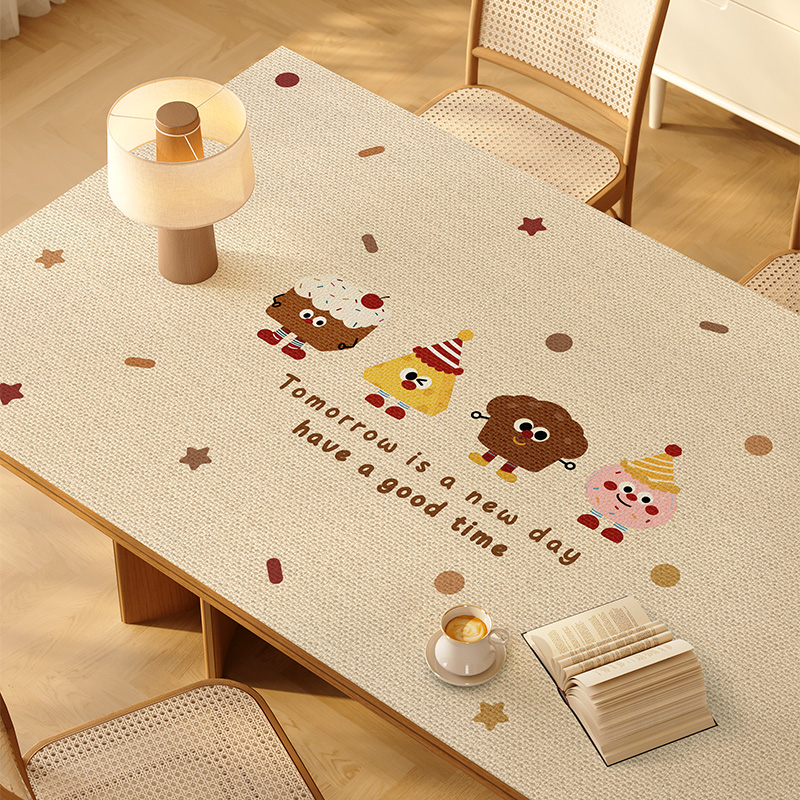 侘寂风新款餐桌垫桌布免洗防油防水高级感茶几桌垫防烫桌面保护垫