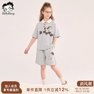贝蒂童装女童运动T恤短袖短裤套装2026年夏季儿童大童速干两件套
