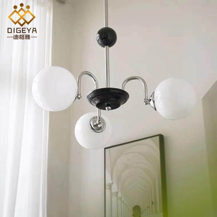 中古法式玻璃卧室吊灯北欧简约客厅餐厅书房衣帽间设计师艺术灯具