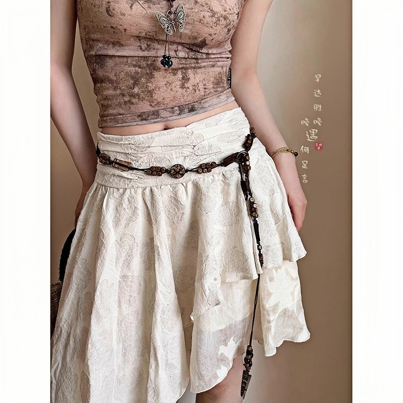 波西米亚民族风腰带女款配裙子腰炼覆古编织小众腰绳装饰腰间配饰