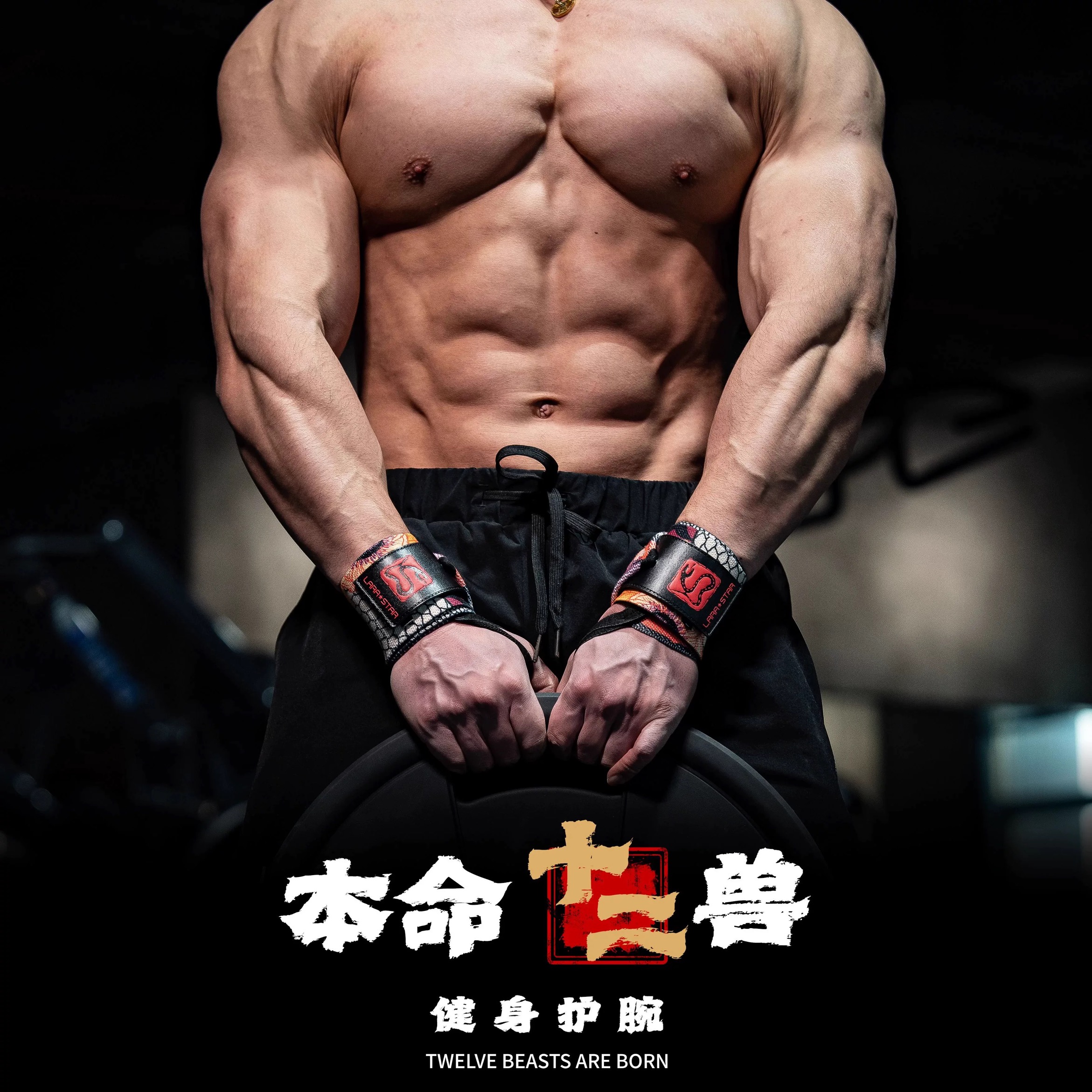 劳拉之星0603生肖健身护腕男扭伤手腕助力带加压运动防护举重卧推