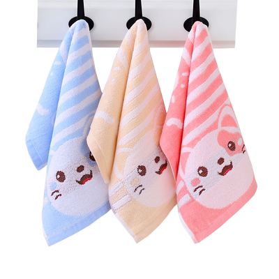 5条装纯棉小毛巾儿童洗脸擦手巾全棉面巾吸水幼儿男女宝宝手帕