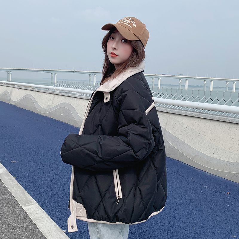 菱格短款羽绒棉衣棉服