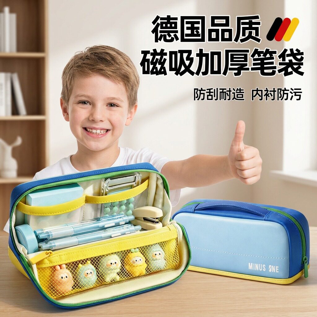 德国磁吸笔袋男生2026新款小学生图片