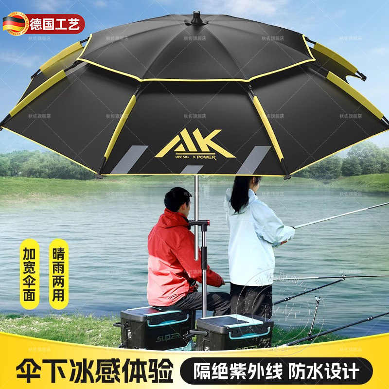 德国钓鱼伞钓伞2025新款户外专用遮阳伞钓鱼雨伞防晒新型拐杖伞