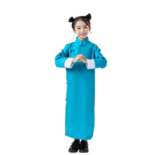 儿童儿童相声大褂演出服装民国马褂中式长袍幼儿园说书人表演服