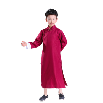 六一儿童说书人演出服装相声大褂
