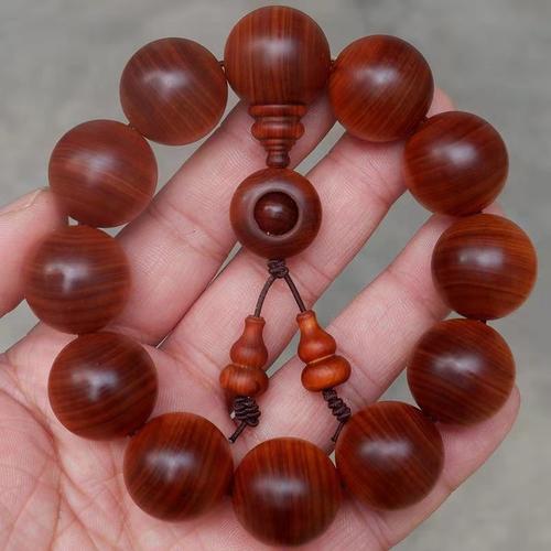 手串男崖柏陈化料太行老料高油佛珠文玩香木念珠八大守护神本命佛