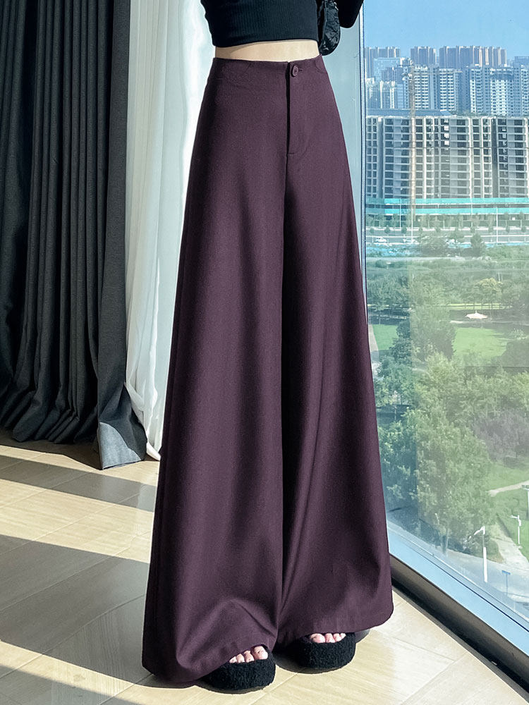 高级感阔腿西装裤女2025年秋季新款高腰垂感宽松显瘦拖地休闲裤子,女装/女士精品,休闲裤,淘宝优惠券,粉丝福利购,淘宝优惠卷