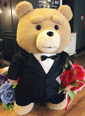正版ted2泰迪熊西装韩国果冻公仔毛绒玩具送男女生抱枕生日礼物