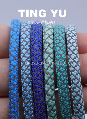 克莱因蓝宝蓝色圆反光鞋带适配aj3赛车蓝aj1篮球dunk跑鞋运动男女