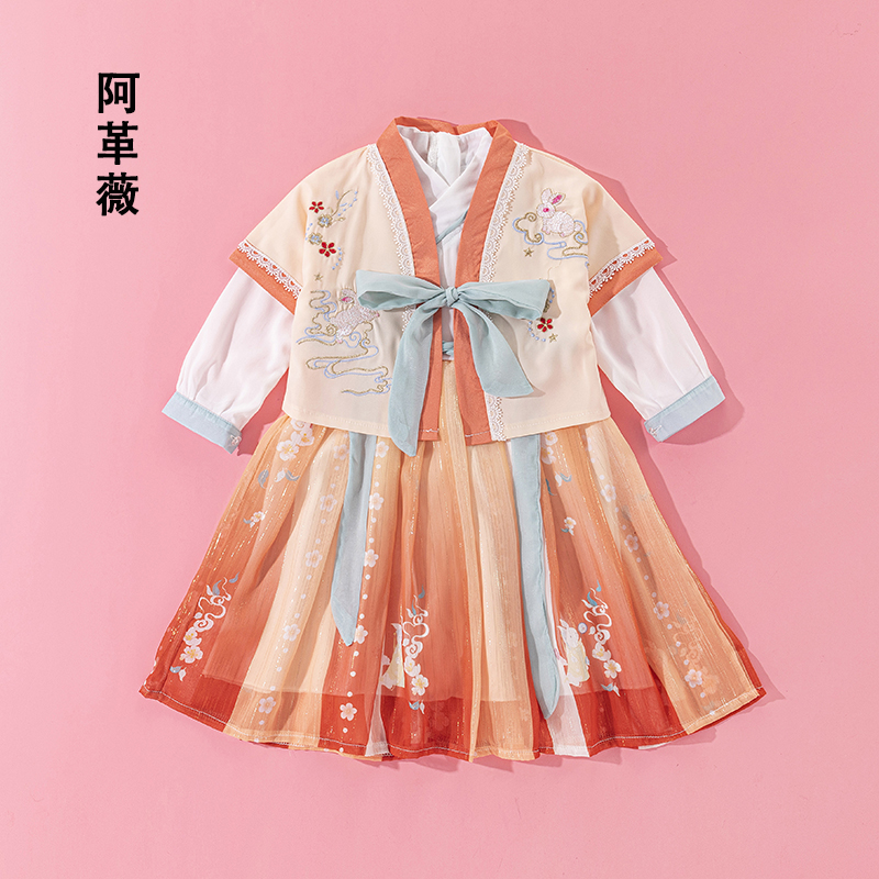 阿革薇中国风汉服两件套装裙