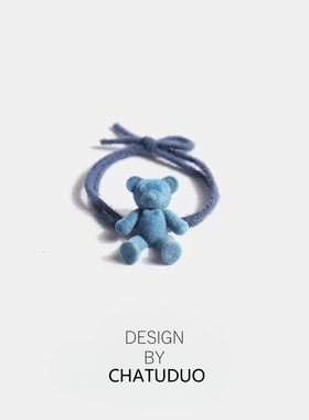 ins抖音小祖宗头绳女韩版可爱小熊网红发绳皮筋发圈emi jay头饰女