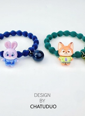 新款可爱卡通小兔子2025爆款甜美百搭扎高马尾不塌头绳女生发绳