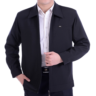 爸爸外套春秋款中年男士老人爷爷中老年人70多岁加棉夹克衫秋冬款