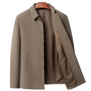 中老年男装爸爸装70岁外套春秋款60岁老人爷爷春装衣服扣子夹克衫