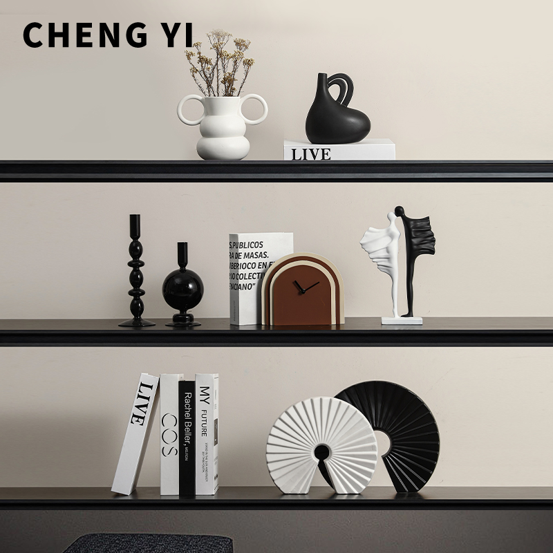 诚艺现代抽象艺术个性小众客厅摆件简约餐边柜家居装饰品酒柜摆设