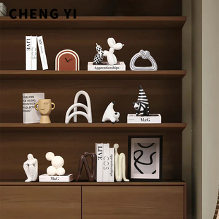 诚艺侘寂风摆件雕塑艺术人物高级感创意客厅玄关酒柜软装饰品摆设