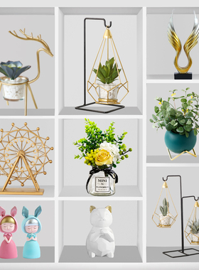 北欧轻奢风客厅家居酒柜t摆件玄关电视柜摆设办公室桌面装饰品