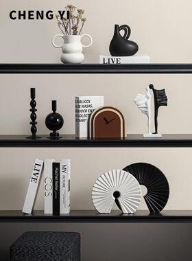 诚艺现代抽象艺术个性小众客厅摆件简约餐边柜家居装饰品酒柜摆设