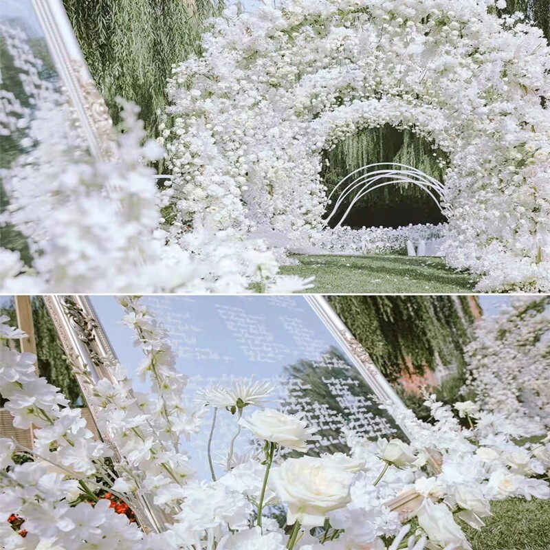 白色仿真花绣球牡丹婚庆路引插花花艺婚礼装饰假花婚礼堂布置吊顶
