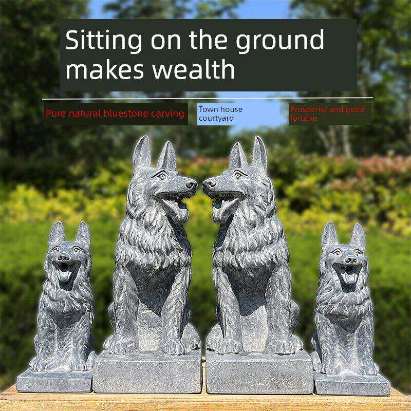 石头狗摆件青石原石石雕十二生肖狗家用庭院看门镇宅门口石狗厂家