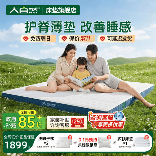 大自然床垫薄垫护腰护脊国补床垫