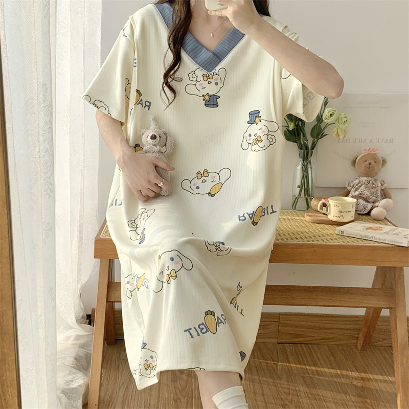 夏季特大码孕妇装月子服哺乳睡裙