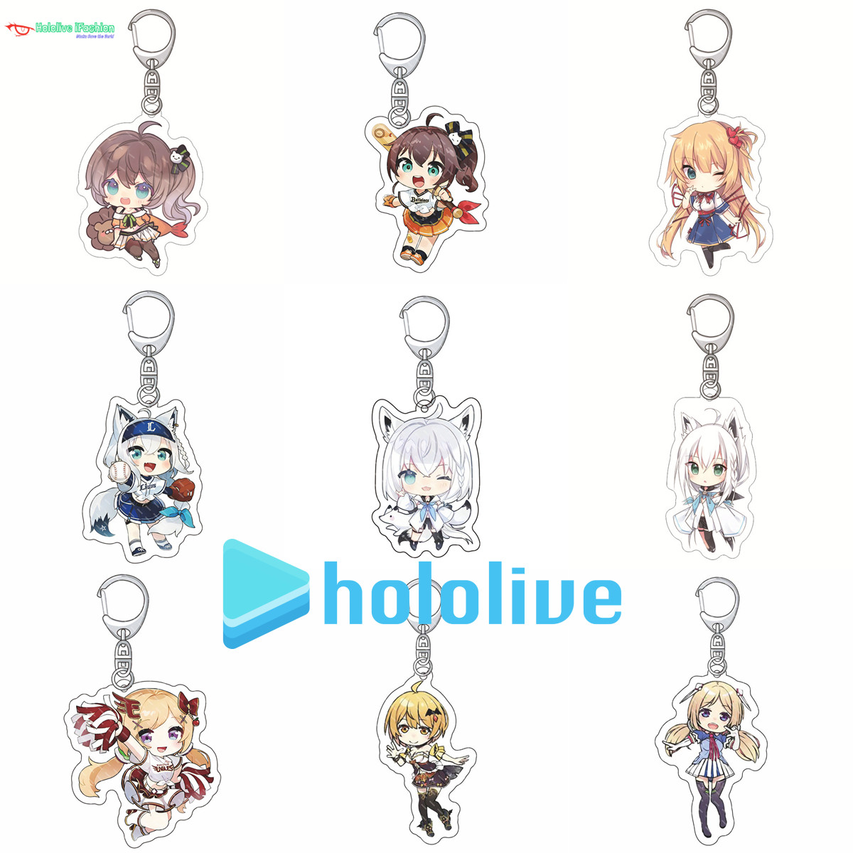 hololive一期生 赤井心 白上吹雪 夏色祭 亚克力挂件钥匙扣挂件