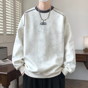 春秋季青少年卫衣男孩初中学生长袖t恤潮流帅气大童加绒加厚上衣