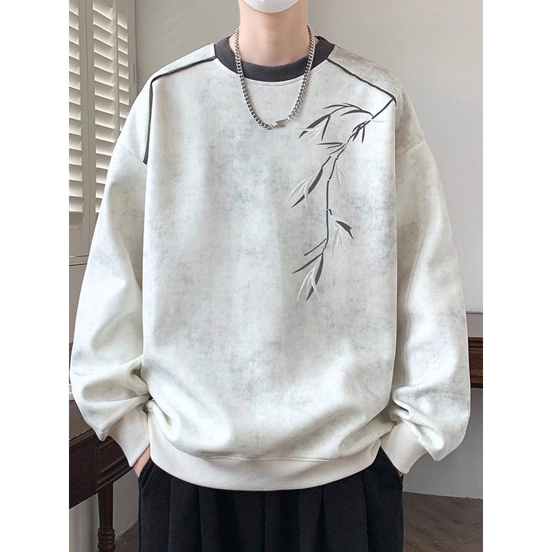 新中式青少年卫衣男秋冬季加绒高中学生长袖t恤潮流帅气男装上衣,运动服/休闲服装,跑步套装,淘宝优惠券,粉丝福利购,淘宝优惠卷