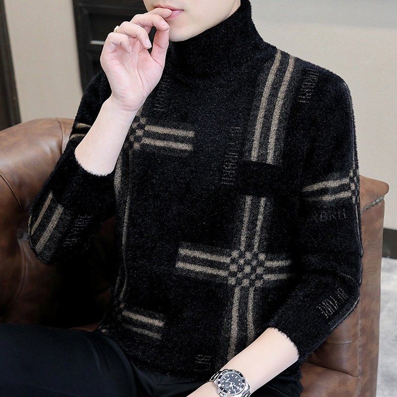 秋冬季2025新款男高领水貂绒毛衣宽松加厚男装保暖上衣打底针织衫,运动服/休闲服装,跑步套装,淘宝优惠券,粉丝福利购,淘宝优惠卷