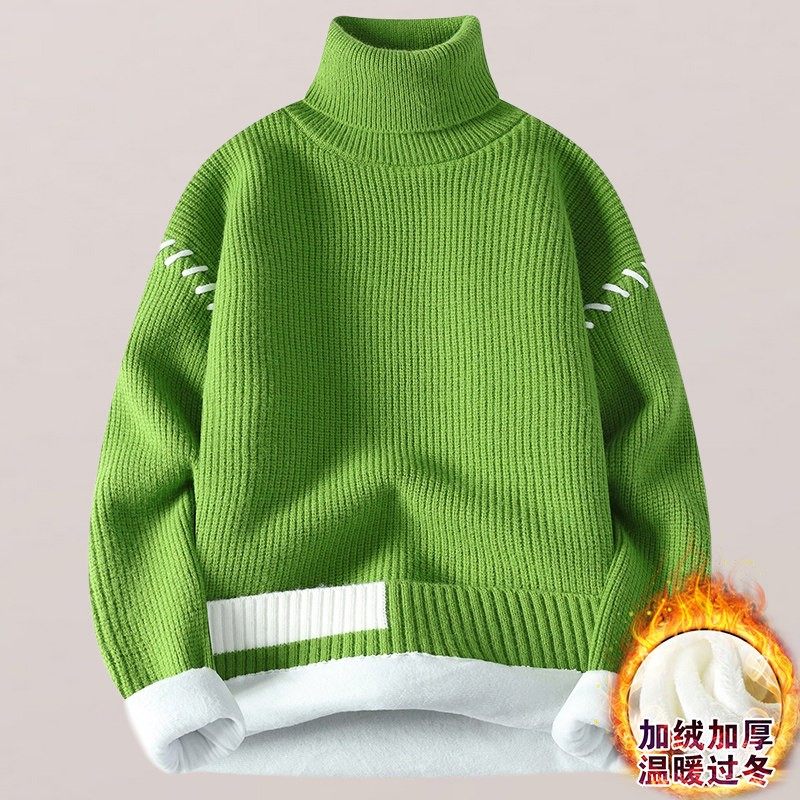 高领毛衣男秋冬新款宽松毛线衣青少年学生加绒加厚保暖针织打底衫,运动/瑜伽/健身/球迷用品,篮球服,淘宝优惠券,粉丝福利购,淘宝优惠卷