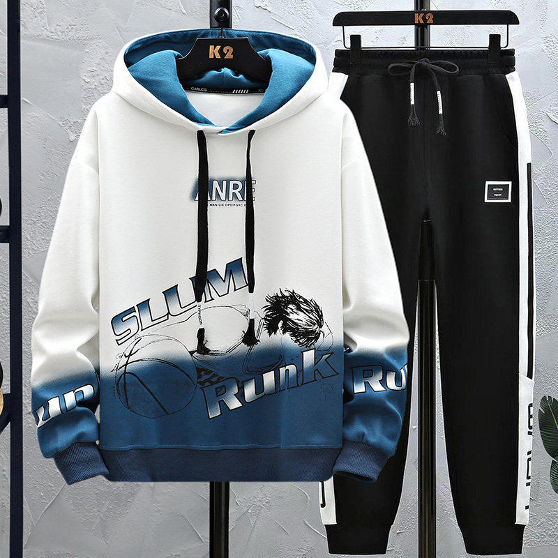 秋冬季青少年卫衣加绒男孩外套高中初中学生潮流帅气大童运动套装,运动服/休闲服装,跑步套装,淘宝优惠券,粉丝福利购,淘宝优惠卷