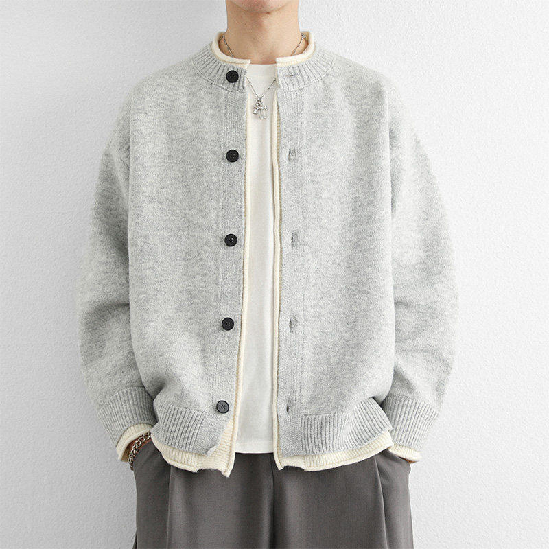 半球领针织开衫男士带纽扣日系简约毛线衣春秋季高级感毛衣外套男,运动/瑜伽/健身/球迷用品,篮球服,淘宝优惠券,粉丝福利购,淘宝优惠卷