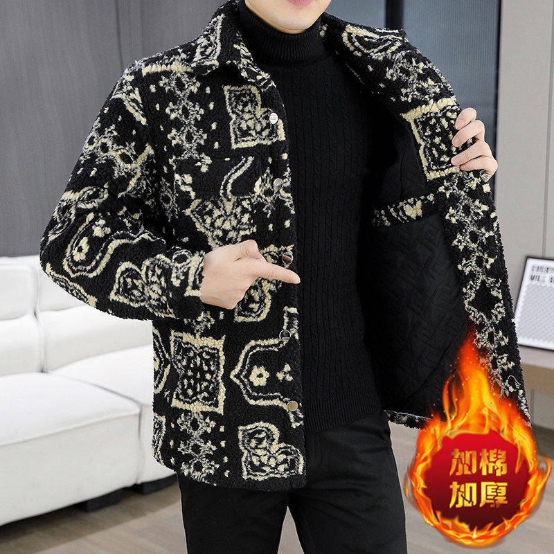 冬季复古棉袄夹克青花瓷花色男冬装加厚仿羊羔绒休闲男士保暖外套,户外/登山/野营/旅行用品,作训外套/套装/野战套装,淘宝优惠券,粉丝福利购,淘宝优惠卷