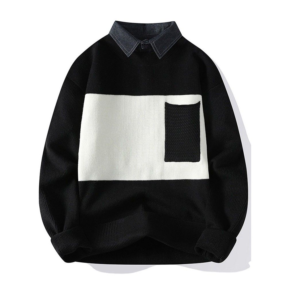 假两件毛衣男冬季加绒加厚潮牌衬衫领针织衫男加绒打底衫线衣外套,户外/登山/野营/旅行用品,作训外套/套装/野战套装,淘宝优惠券,粉丝福利购,淘宝优惠卷