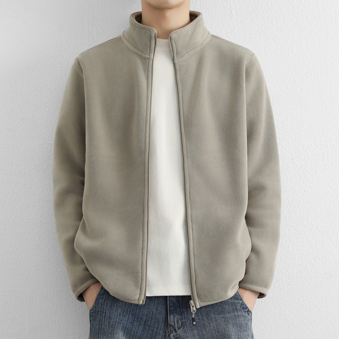 双面摇粒绒立领外套男秋冬季加厚保暖内胆抓绒衣纯色户外休闲夹克,户外/登山/野营/旅行用品,作训外套/套装/野战套装,淘宝优惠券,粉丝福利购,淘宝优惠卷