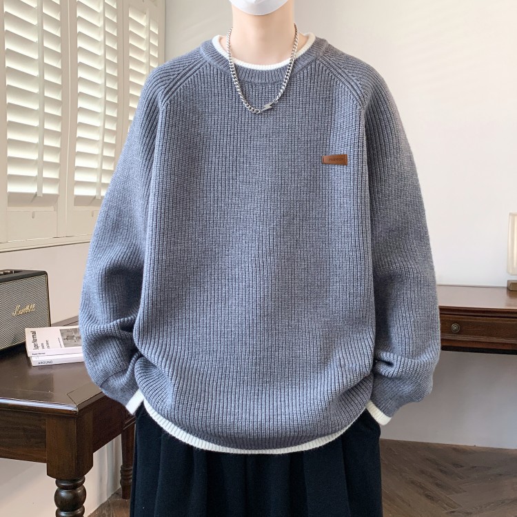 2025秋冬季新款毛衣男青少年秋冬针织衫学生高级感宽松百搭打底衫