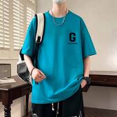 2025新款 t恤男夏季 初中高中学生帅气大童上衣 纯棉短袖 青少年夏装