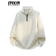 青少年宽松结构分割外套 潮流立领长袖 半开襟拉链卫衣男春秋季 新款