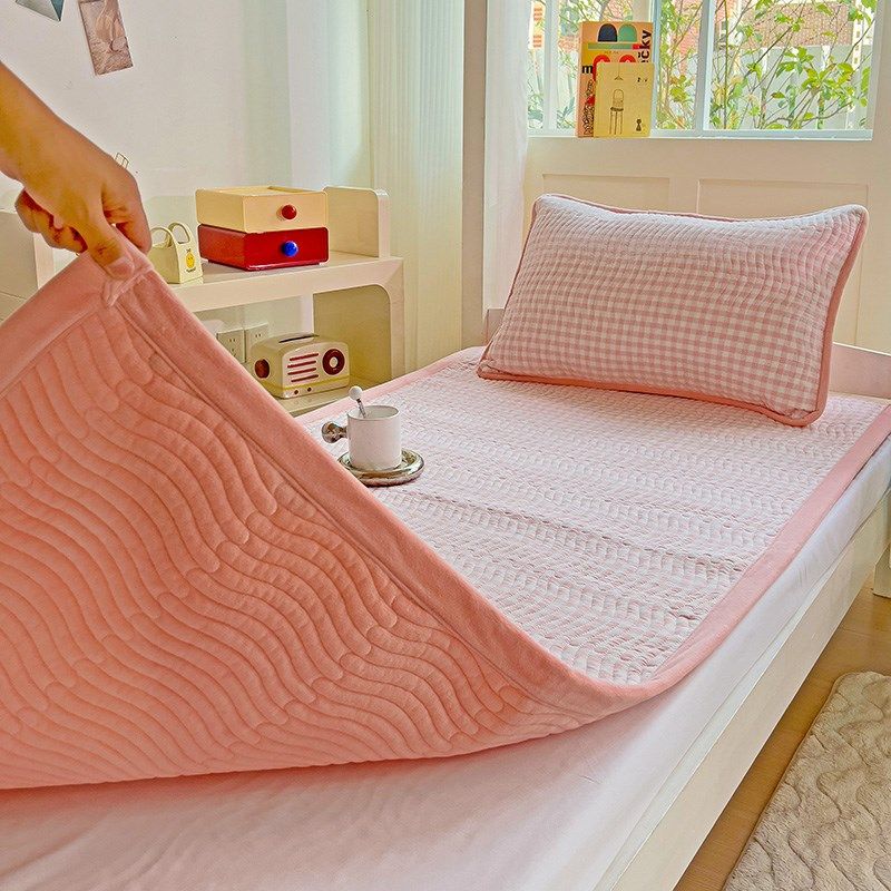 正反可用全棉水洗棉婴儿绒床盖单人学生宿舍牛奶绒夹棉床垫床褥子,个性定制/设计服务/DIY,明信片定制,淘宝优惠券,粉丝福利购,淘宝优惠卷