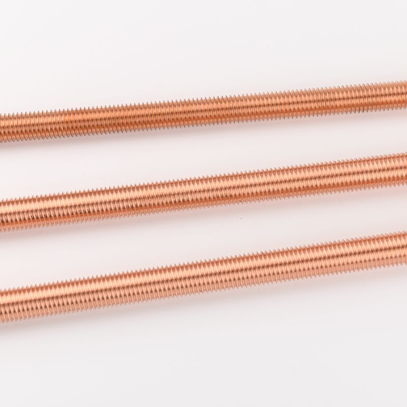 T2紫铜丝杆牙条/紫铜全螺纹通丝螺杆/紫铜丝杆M4M5M6M8M10M.12M16