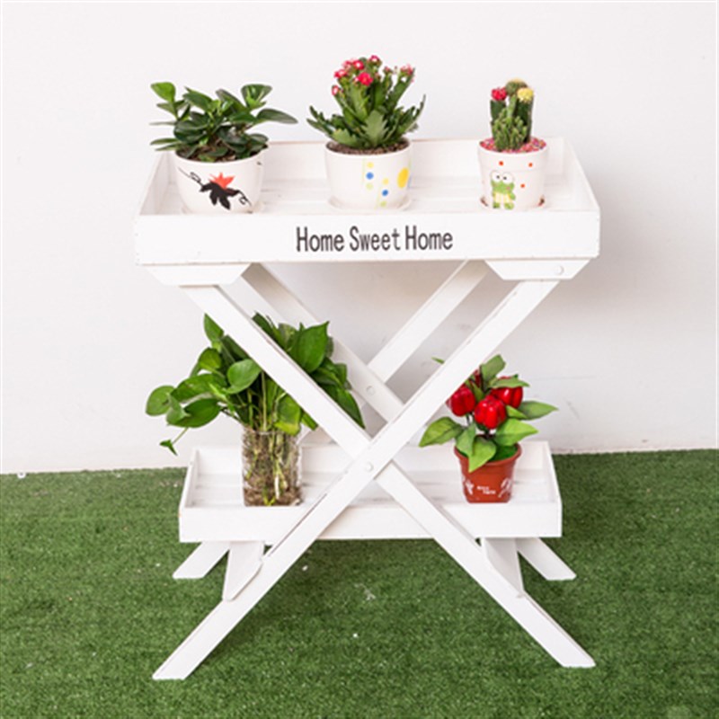 田园木质花架花台花桌工作台操作台杂货花园阳台装饰陈列收纳架子